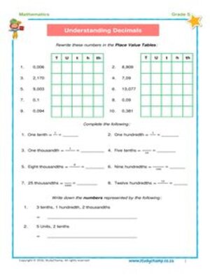 cover image of Grade 5 Maths Workbook: Decimal Fractions